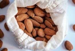 brown almond nuts